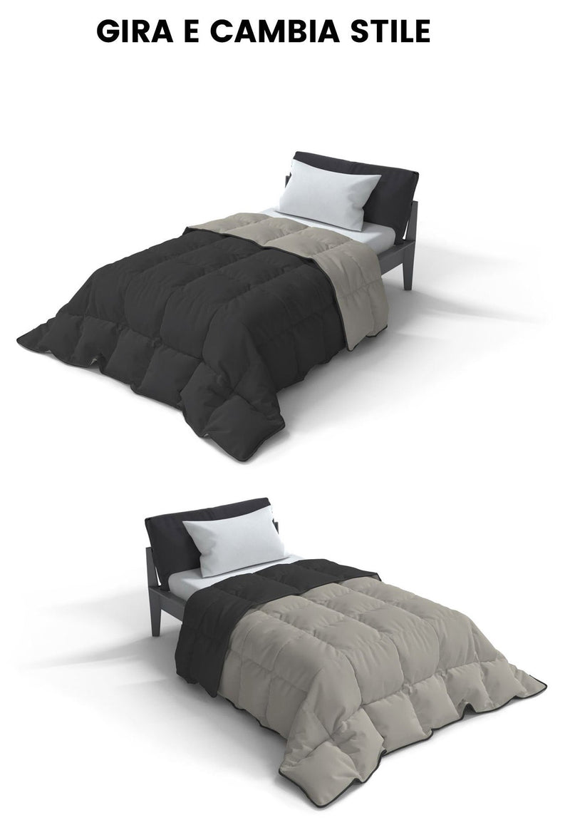 Trapunta Invernale Doubleface 300gr Grigio Chiaro\/Grigio Scuro