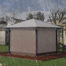 Tetto di Ricambio Impermeabile 3x3m in PVC Impermeabile e Trasparente con Corde di Sicurezza