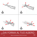 Albero di Natale Artificiale Innevato 150 cm 440 Rami con Bacche Rosse e Pigne Verde