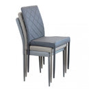 Sedia Blossom 41x50x91 h cm in Similpelle Grigio scuro