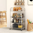 Carrello da Cucina Multiuso a 4 Livelli 60x35x100 cm in Acciaio Inox   