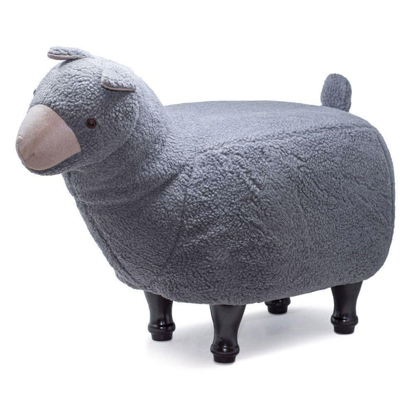 Sgabello Pouf Poggiapiedi per Bambini 68x35x38-53 cm Lama Grigio Divina Home prezzo