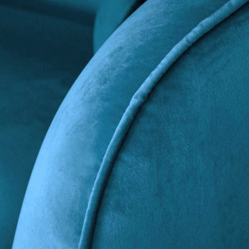 Poltrona 91x78x65 cm in Velluto Ottanio