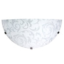 Applique 1xE27 Ganci Cromo Vetro Lastra Bianco Decorato Damasco E-Energy Michela