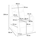 Poltrona Relax Reclinabile Manuale 75x95x103 cm in Similpelle Marrone