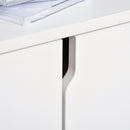 Mobile Porta TV fino a 42" 120x30x41 cm con Armadietto e Ripiani in Legno Bianco