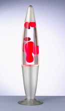 Lampada Lava Lamp da Interno  H41 cm in Metallo Argento