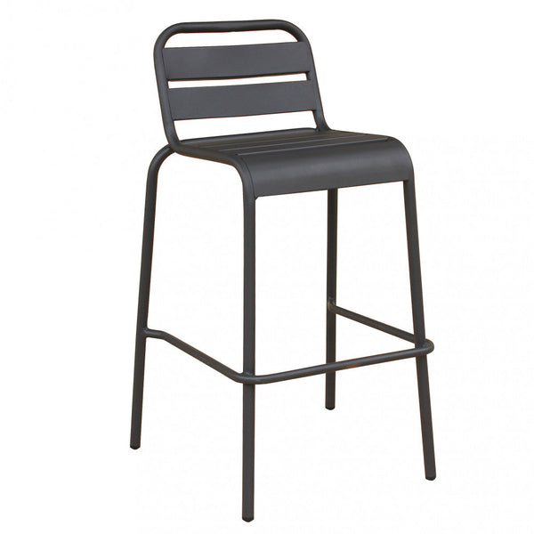 Sgabello Alto Vega 50x51x95 h cm in Acciaio Grigio online