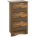 Comodino 3 Cassetti Stile Rustico 40x30x74 cm Marrone  