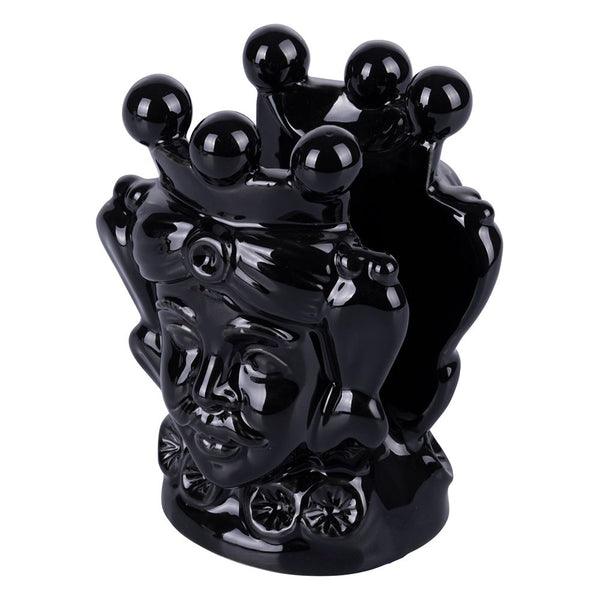 prezzo Porta Salviette Testa di Moro 10,6x9,6x13,6 cm in Ceramica VdE Tivoli 1996 Sicilia