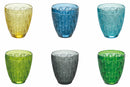 Set 6 Bicchieri Acqua in Vetro 300 ml Villa d'Este Home Tivoli Bali Leaf