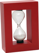 Clessidra con Cornice Rossa 60 Secondi 7x3,6x9,9 cm MDF e Vetro Rosso