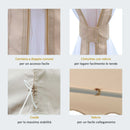 Gazebo da Giardino 3.65x3.65m in Ferro Beige 