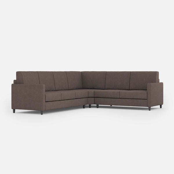 sconto Divano Angolare 6 Posti 281x221x85 cm Karay in Tessuto Talpa