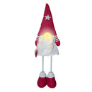 Gnomo di Natale H50 cm con Luce Grigio e Rosso