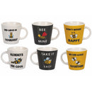 Set 6 Tazzine da Caffè Ø5,5x5,5 cm in New Bone China VdE Tivoli 1996 Bee Positive