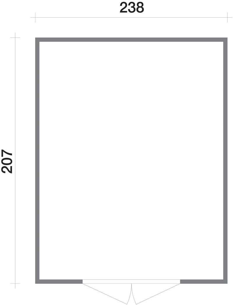 Casette Box da Giardino in Legno Porta Utensili 238x207x214 cm con 2 Porte e Finestre Ecla Salmone