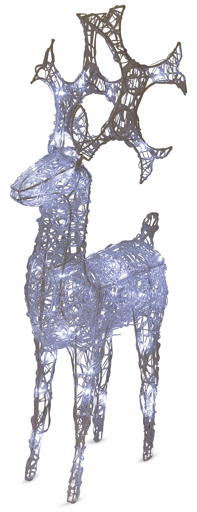 Renna Luminosa 50 Led Bianco Freddo 18x44x83 cm Soriani