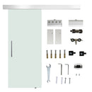 Porta Scorrevole Vetrata 77,5x205 cm Temperata Smerigliata 