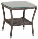 Tavolino da Giardino Quadrato in Polyrattan Atlanta Grigio
