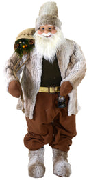 Pupazzo Babbo Natale H122 cm Marrone