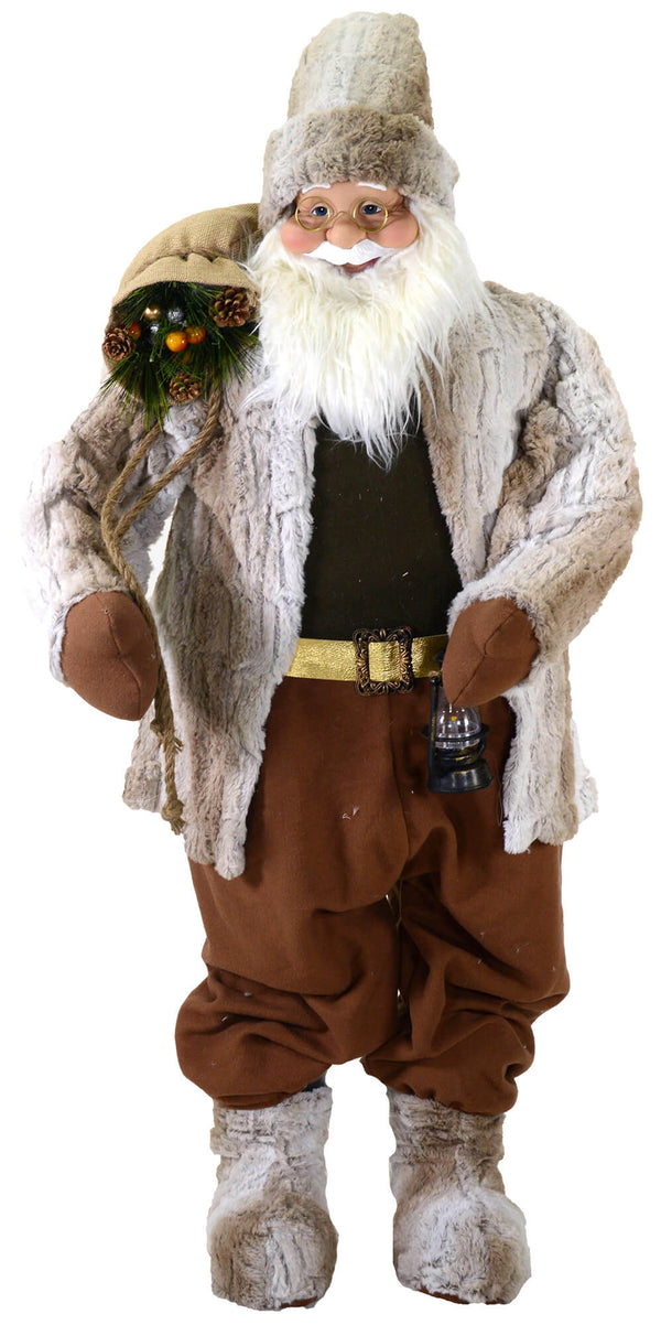 Pupazzo Babbo Natale H122 cm Marrone prezzo