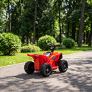 Quad Elettrico per Bambini 18-48 Mesi 6 V 2 km/h 67x38,5x43 cm con Marce Avanti Portata 25 kg in PP e Acciaio Rosso      