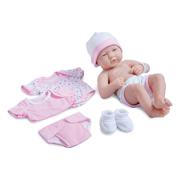 Bambola Bebè Neonato con Pigiama Rosa 36cm JC Toys prezzo