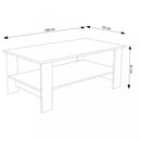 Tavolino Salotto Match 100x55x41 h cm in Truciolare bilaminato Bianco