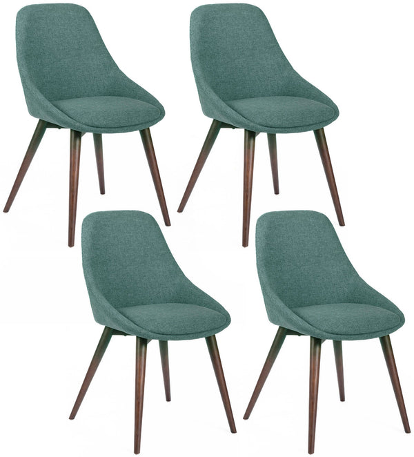 Set 4 Sedie 58x49xH85 cm in Tessuto Astrid Verde acquista