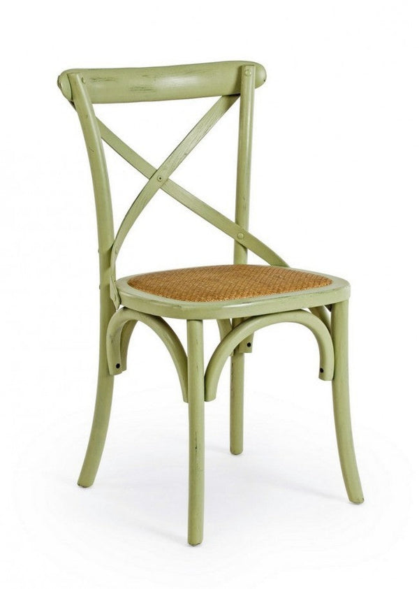 Sedia Cross Verde in Legno prezzo