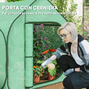 Serra a Casetta Pieghevole 150x148x148 cm con Ingresso a Cerniera Verde   