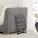 Tavolino da Giardino Pieghevole Salvaspazio 40x40x40 cm in Rattan Sintetico e Acciaio Grigio