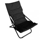 Sdraio Canapone 65x80x38/96 h cm in Acciaio Telo Oxford Nero