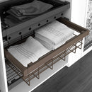 Kit Cesto in Filo Metallico con Guide Regolabile Modulo di 800 mm Acciaio e Alluminio Moka Emuca