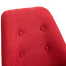 Set 2 Sedie Imbottite 48x56x87 cm in Tessuto  Rosse
