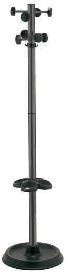 Appendiabiti da Terra Ø43x173 cm con Portaombrelli in Acciaio Tosini Samba Nero
