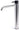 Rubinetto Miscelatore Monocomando Lavabo Alto in Acciaio Inox Satinato Maniglia Carbone