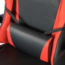 Sedia da Gaming Ergonomica 64x53x122-133 cm con Poggiapiedi in Similpelle Rossa