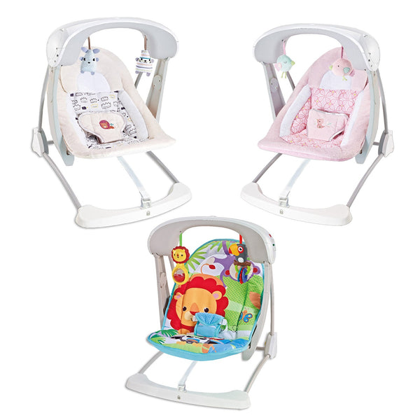 sconto Altalena dondolo oscillante con Musica per Bambini 65x63x49 cm in Acciaio e Poliestere Baby Dreams