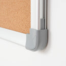 Lavagna con Fondo in Sughero 150x100 cm in Alluminio Silver