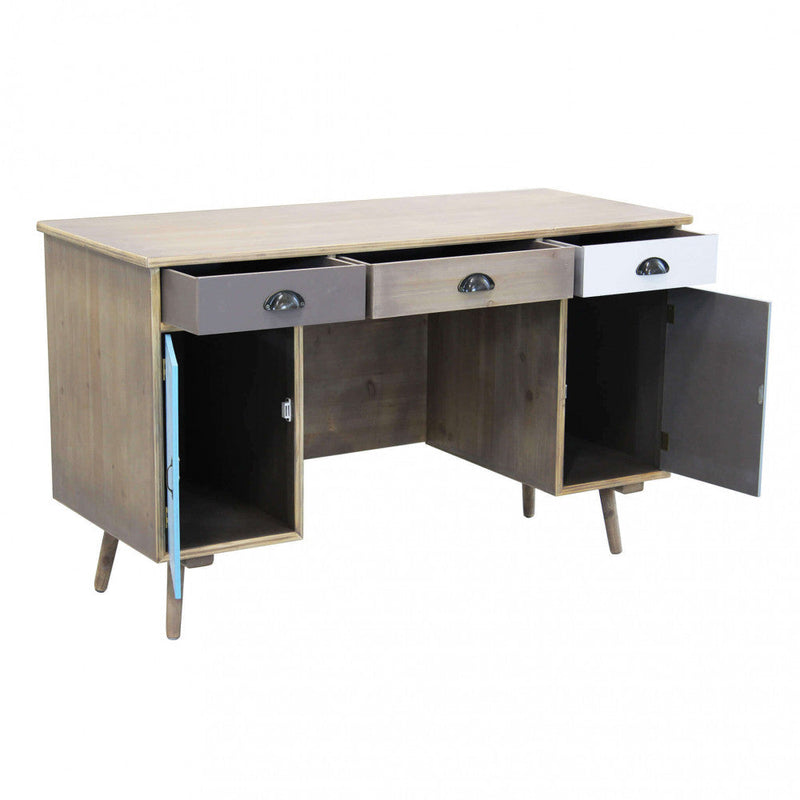 Scrivania Brema 121x50,5x75 h cm in Legno Multicolor