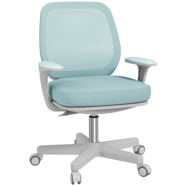 Sedia da Ufficio Ergonomica 55x48x82,5-94,5 cm ad Altezza Regolabile con Schienale in Poliestere Traspirante Verde Chiaro prezzo