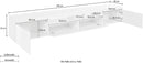 Mobile Tv 3 Ante e Ripiano a Giorno 240x40x35 cm Essential 2A 1R Bianco Lucido  
