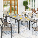 Tavolo da Giardino Allungabile 240x90x74 cm 6 - 8 Persone Struttura in acciaio Grigio      