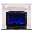 Camino Elettrico da Pavimento 136,5x157x32 cm Effetto Fiamma 1500W Josefina maxi & Maximus Ivory/dark gray