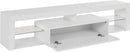 Mobile Tv 1 Anta a Ribalta e Ripiani a Giorno 160x40x35 cm Essential 1R Bianco Lucido  