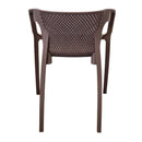 Set 4 Sedie da Giardino Impilabili 54x74x57 cm in Polipropilene Siena Tortora