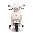 Moto Elettrica per Bambini Piaggio Vespa GTS SUPER 12V Full Optional con Bauletto Bianco 