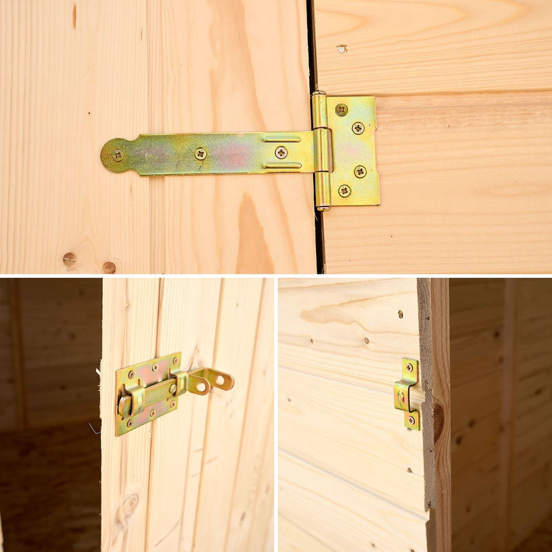 Casetta Box da Giardino 1,6x1,6 m con Pavimento in Legno Picea Massello 16mm Eden